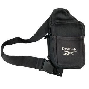 Reebok Classics Unisex Black Crossbody Sling Bag Adjustable Strap Zip‎ Closure